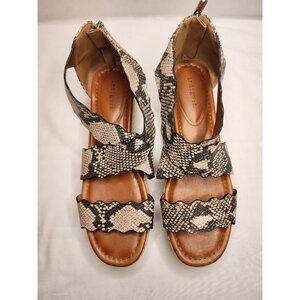 Indigo Rd. FRESIA Women's Snake Embossed Espadrille Wedge Slip on Sandal SZ:10